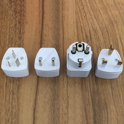 1PCS Universal EU GER AU UK Plug Adapter European Germany Australia Chinese Power Socket White Travel Converter Conversion Plug ► Photo 1/6