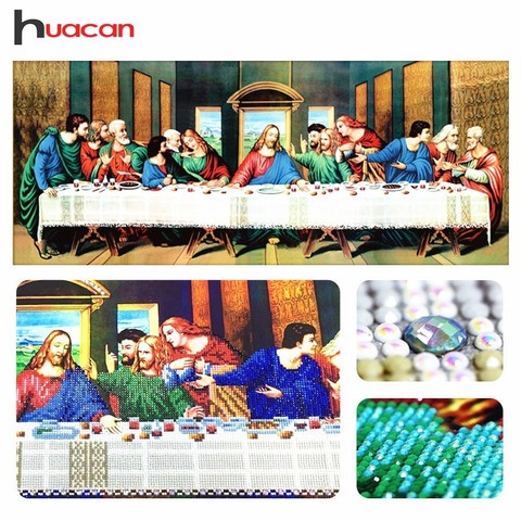 Huacan,Special Shaped,Diamond Embroidery Painting,Last Supper,Religious,5D Diamond Mosaic,Cross Stitch,Holiday,Gift,Wall Decor ► Photo 1/5