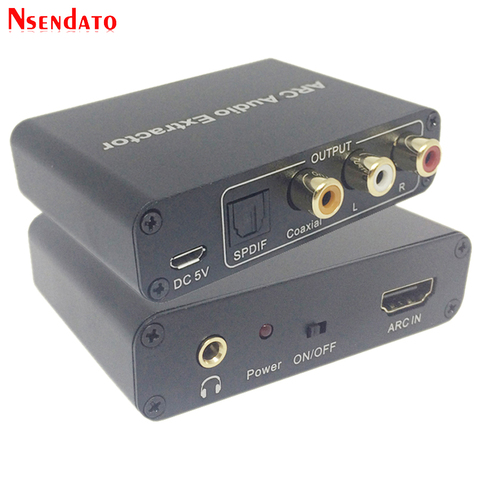 192KHz HDMI ARC Audio Adapter Extractor Digital to Analog Audio Converter DAC SPDIF Coaxial RCA 3.5mm Jack Output For HDTV ► Photo 1/6