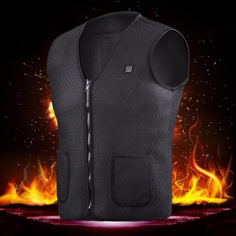 2022 Newest Men Women Electric Heated Vest Heating Waistcoat Thermal Warm Clothing Feather Hot Sale Winter Outdoor Warm Jacket ► Photo 1/6