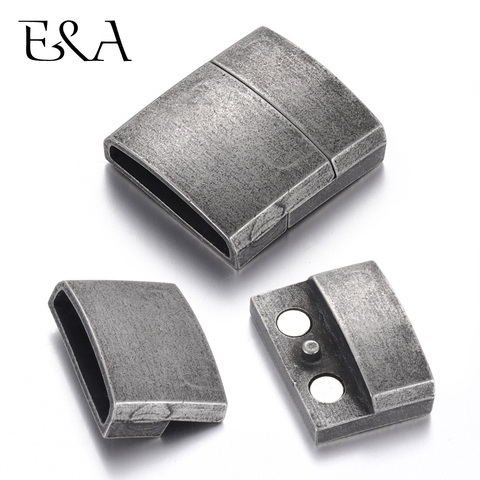 Stainless Steel Magnetic Clasp Flat Hole 18*4mm Leather Cord Clasps Lividity Magnet Buckle DIY Jewelry Making Bracelet Findings ► Photo 1/4