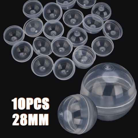 10Pcs/Lot New 28mm Diameter Transparent PP Empty Round Toy Capsules For Vending Machine For Event Party Supply ► Photo 1/6