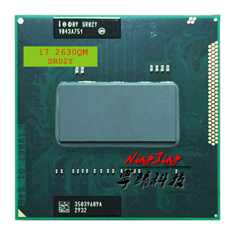 Intel Core i7-2630QM i7 2630QM SR02Y 2.0 GHz Quad-Core Eight-Thread CPU Processor 6M 45W Socket G2 / rPGA988B ► Photo 1/1