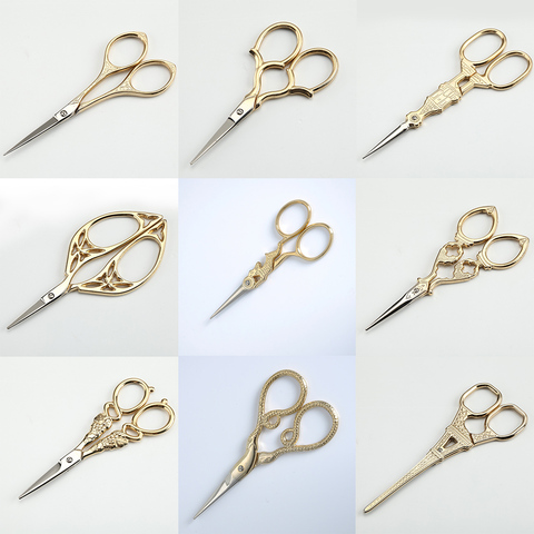 Mini Embroidery Scissors Antique Gold