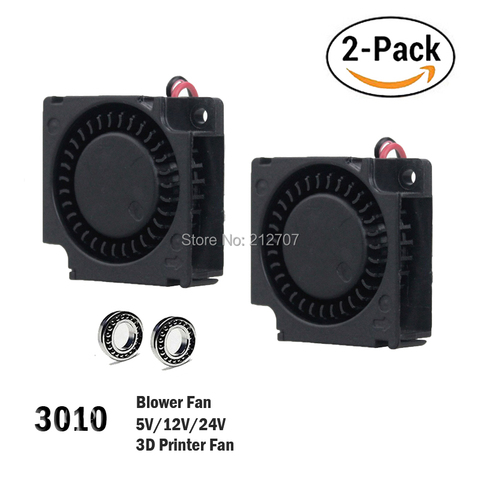 2Pcs Gdstime 30mm 3cm 3D Pritner Fan 5v 12v 24v Blower Fan Ball/Sleeve Bearing 30mm x 30mm x 10mm Blower Cooling Cooler Fan ► Photo 1/6