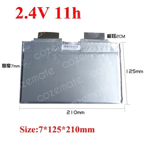1pcs LTO 2.4v 12Ah Lithium Titanate Battery Cell Lto Accu High 15C UP 10Ah for Diy Pack Power Tool Motor Pouch Super Long Life ► Photo 1/1