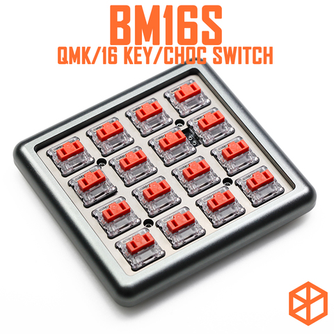 bm16s 16 keys Custom Mechanical Keyboard PCB plate programmed numpad layouts qmk firmware with rgb switch leds choc switch ► Photo 1/6