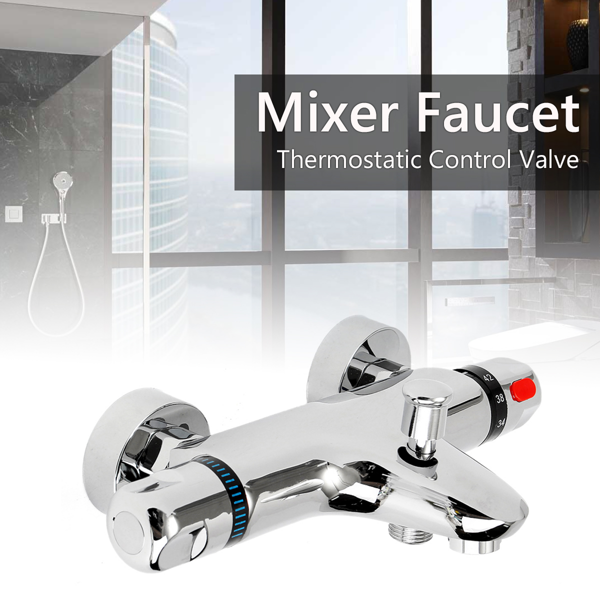 Xueqin Bathroom Bath Shower Faucets Water Control Valve Wall Mounted Ceramic Thermostatic Valve Mixer Faucet Tap ► Photo 1/6