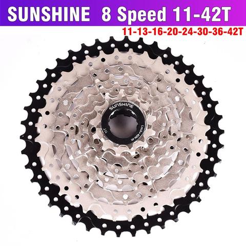 SUNSHINE MTB Bike Freewheel 8S 11-32 36 40 42T MTB Mountain Bike Flywheel 8 24 Speed Cassette Sprocket For 8 speed ► Photo 1/6