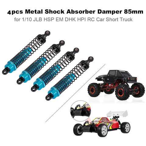 RC Car Parts 4pcs Metal Shock Absorber Damper 85mm for 1/10 JLB HSP EM DHK HPI RC Car Short Truck Parts Accessories ► Photo 1/6