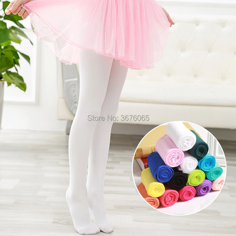 Spring/autumn candy color children tights for baby girls kids cute velvet White pantyhose stockings for Ballet dance girl tights ► Photo 1/6