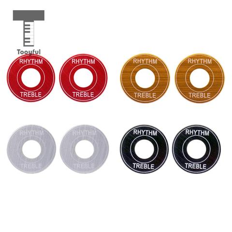 Tooyful Pack of 2 Guitar Toggle Switch Plates Washers Rythm Treble Rings DIY for LP Electric Guitar Replacement Parts ► Photo 1/6