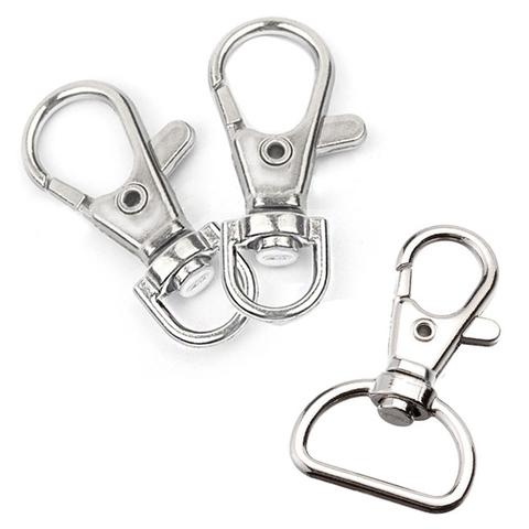 10 Pcs Metal Swivel Trigger Lobster Clasp Apparel Sewing Fabric Key Chain Ring Snap Hook Lanyard DIY Craft ► Photo 1/6