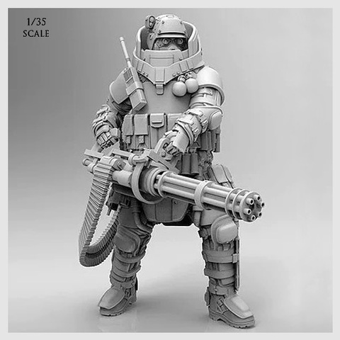 1/35 Resin Kits Avant-garde Heavy-duty Commando  (white Model) Resin Soldier (50-60mm) T35001 ► Photo 1/2