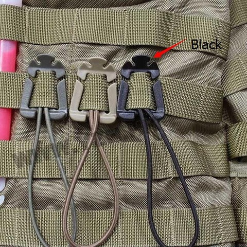 Attach quickdraw Shackle Carabiner Clip Molle Webbing Backpack Buckle Snap Lock Grimlock Camp Hike Mountain climb Outdoor ► Photo 1/1