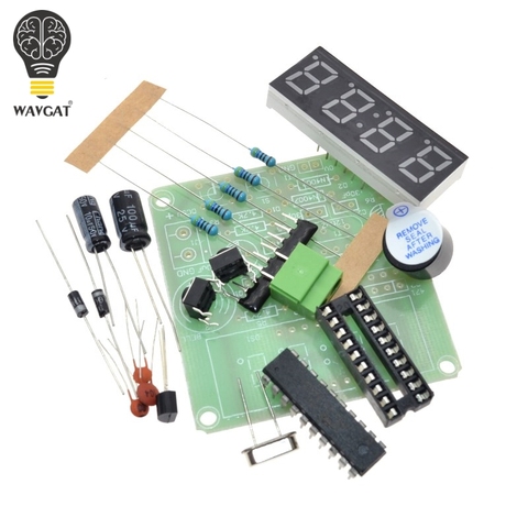 WAVGAT AT89C2051 Digital 4 Bits Electronic Clock Electronic Production Suite DIY Kit ► Photo 1/6