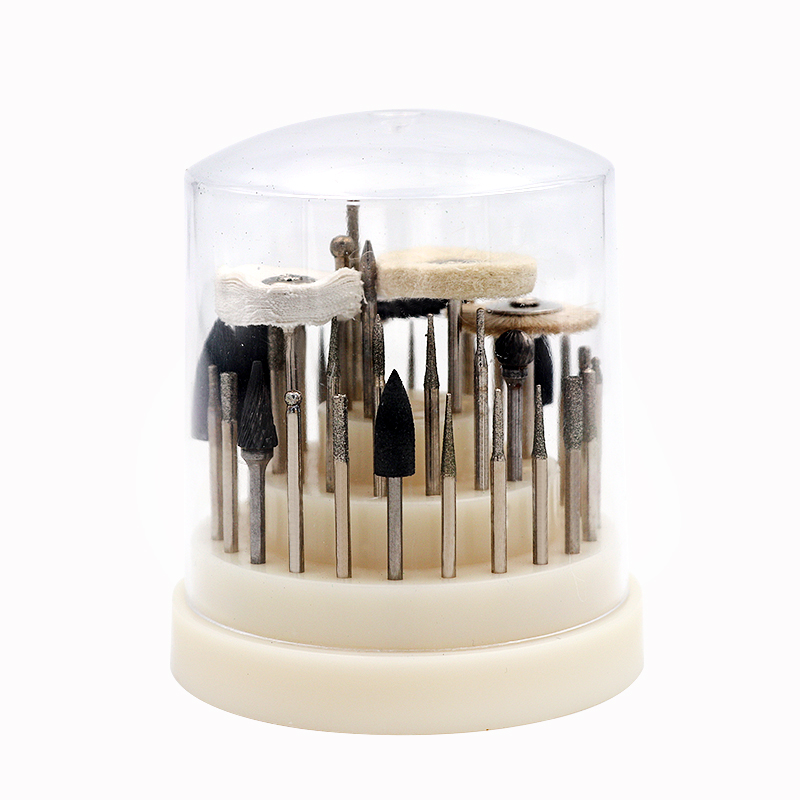 41 PCS Dental Lab Silicone Rubber Rotary Tungsten Steel Polishing Burs Set