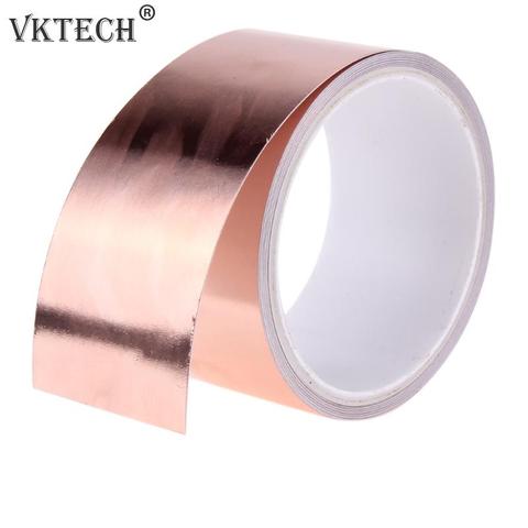 50mm X 5.5m Double Conductive Adhesive EMI Shielding Copper Foil Tape for  slug repellent EMI shielding stained glass Copper Tape - Price history &  Review, AliExpress Seller - VKTECH Official Store