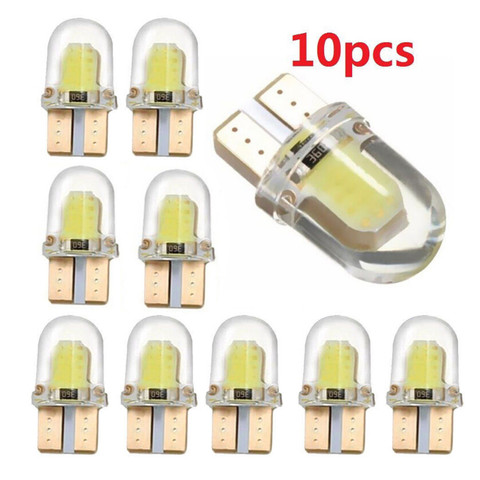 10pcs 4 Chips COB Light LED W5W T10 194 168 W5W 4SMD For Parking Bulb Wedge Clearance Lamp CANBUS Silica gel Car License Light ► Photo 1/6