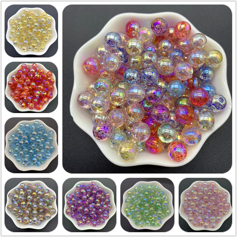 8mm 10mm 12mm ABS Color Acrylic Round Loose Spacer Beads For Jewelry Making DIY Charm Necklace Bracelet Earring Accessories ► Photo 1/6
