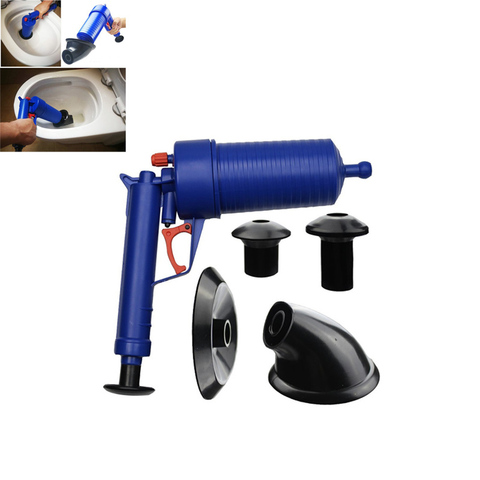 Hot Air Power Drain Blaster gun High Pressure Powerful Manual sink Plunger Opener cleaner pump for Toilets showers for bathroom ► Photo 1/6