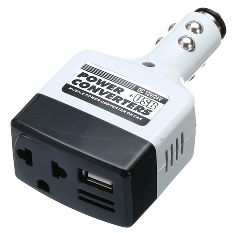 1pcs DC 12V/24V Car Charge Power Converter Power Concerting Adapter AC 220V Charger USB Inverter High Quality ► Photo 1/6