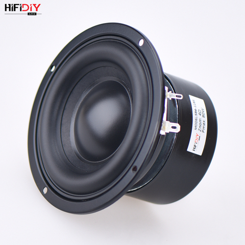 HIFIDIY AUDIO 4.5 inch 80W Round Woofer Speaker High power BASS Home Theater 2.1 Subwoofer Unit 2 Crossover Louspeakers SB4-116S ► Photo 1/6