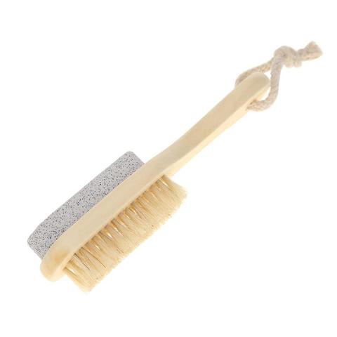 Body Brush Wood Handle Pumice Stone Foot Brush Scrubber Feet Exfoliating Dead Skin Remover Massage Brush Foot Care ► Photo 1/6