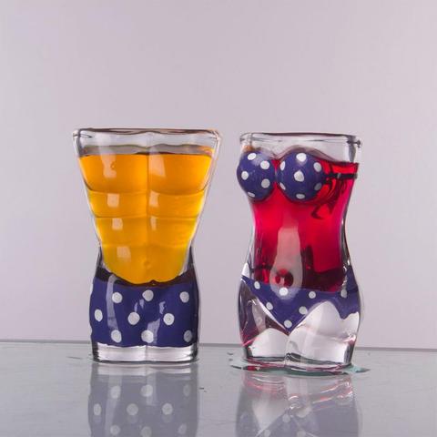 Glass Big Chest Beer Cup Sexy Lady Men Durable Double Wall Whiskey Glasses  Wine Shot Creative Body Shape Glass Cup - AliExpress