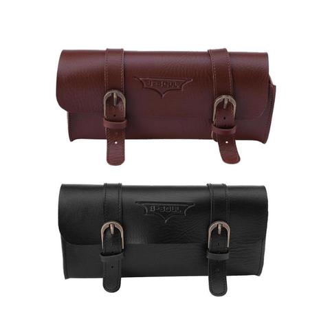 Retro Bicycle Tail Bag PU Leather Cycling Bag Saddle Pouch Rear Pannier Personalized Riding Vintage Bike Bag Bicycle Accessories ► Photo 1/6