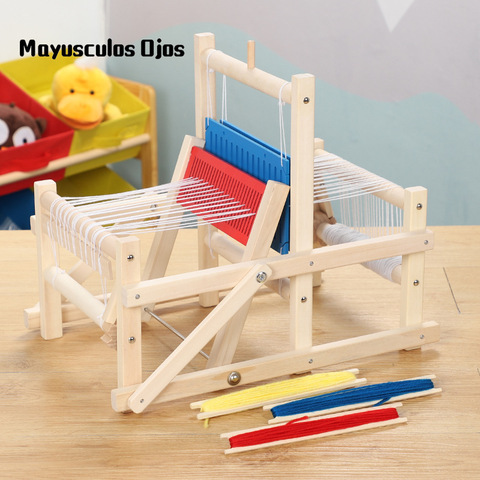 Children's DIY Looms Knitting Machine Toys Wooden Children's Handmade Toys Making Scarves Spinning Weaving Girls ► Photo 1/1