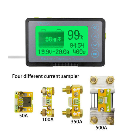 DC 500A 350A 100A 50A Coulomb Meter Lithium Battery Monitor Indicator Capacity Voltage current Electricity meter electric CAR RV ► Photo 1/6
