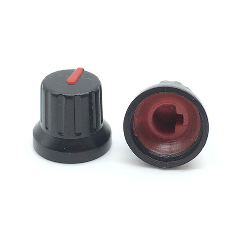 10pcs Roatry Encoder Potentiometer Switch Caps Black Plastic Knob 16x15mm Half Shaft Type ► Photo 1/6