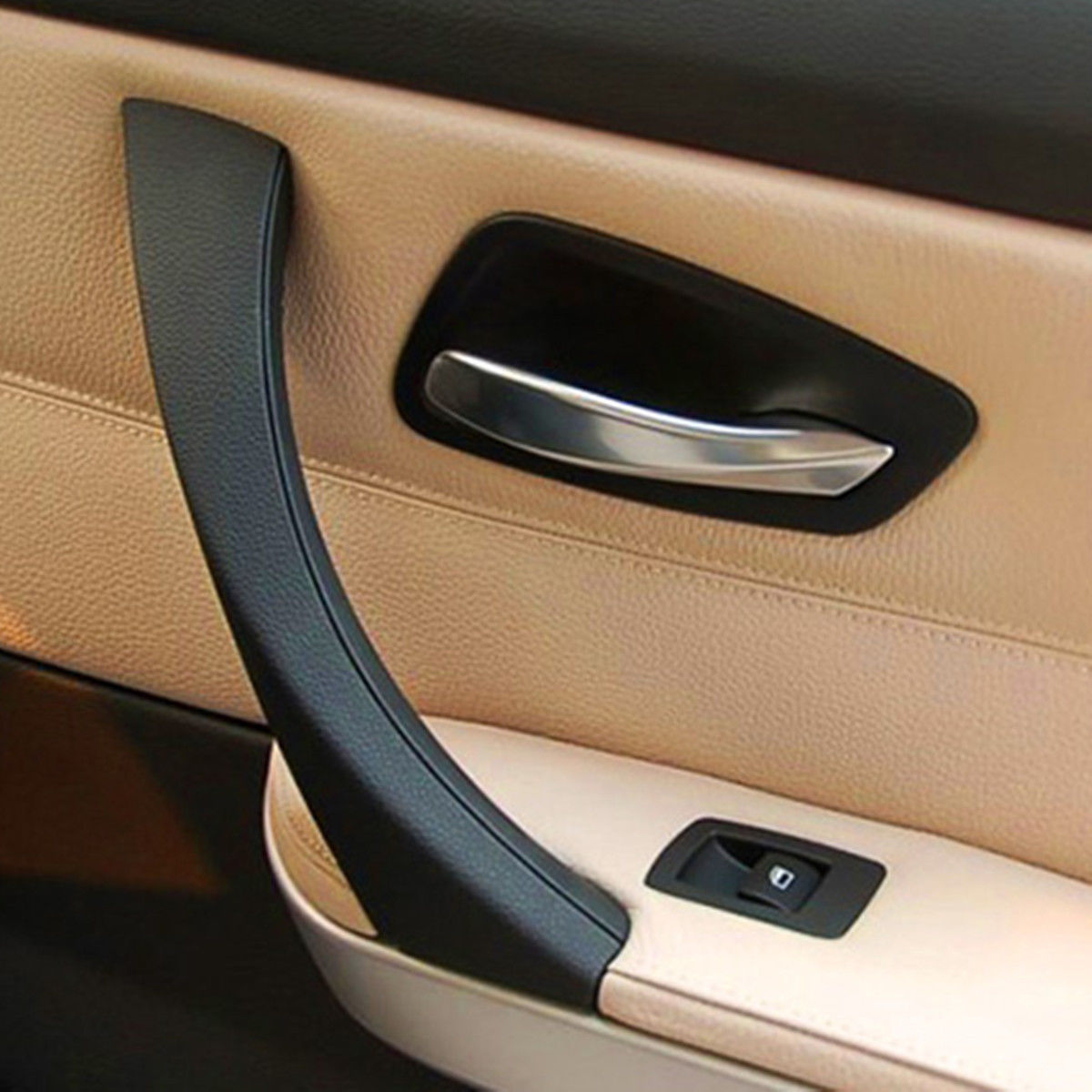Beige Right Inner Door Panel Handle Pull Trim Cover Fit for BMW E90 E91 E92 E93 