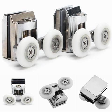 2Pcs Double Sliding Shower Glass Door Upper Rollers Wheel Runners DIY 23mm ► Photo 1/1