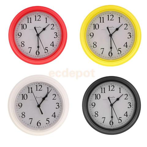 9 inch Silent Universal Round Wall Clock - AA Battery Operated - Colorful Analog Clock Great for Home Office ► Photo 1/6