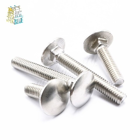 10PCS M6*12/16/20/25.....65mm 304 stainless steel Carriage Screws Carriage Bolts Shelf Screws Computer Desk Accessories ► Photo 1/2