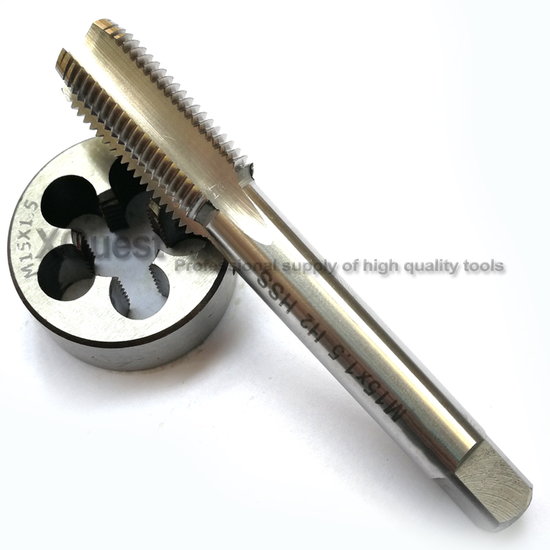 1set HSS M18 x 1.5 mm Plug Right Hand Tap and Die Metric Threading Tool 