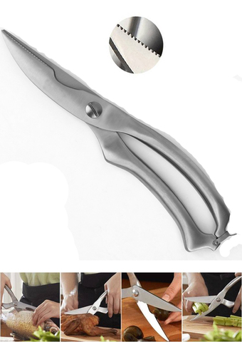 25cm(9.8'') Heavy duty Stainless Steel Kitchen Gadget shear Fish Duck cut Poultry Chicken Bone scissor Cutter Cook Tool ► Photo 1/3