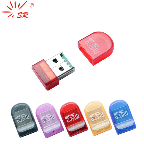 SR Transparent Pinkie Style Micro SD Card Reader USB 2.0 Flash Lector Memory OTG Adapter Drive for PC Laptop Accessories ► Photo 1/6