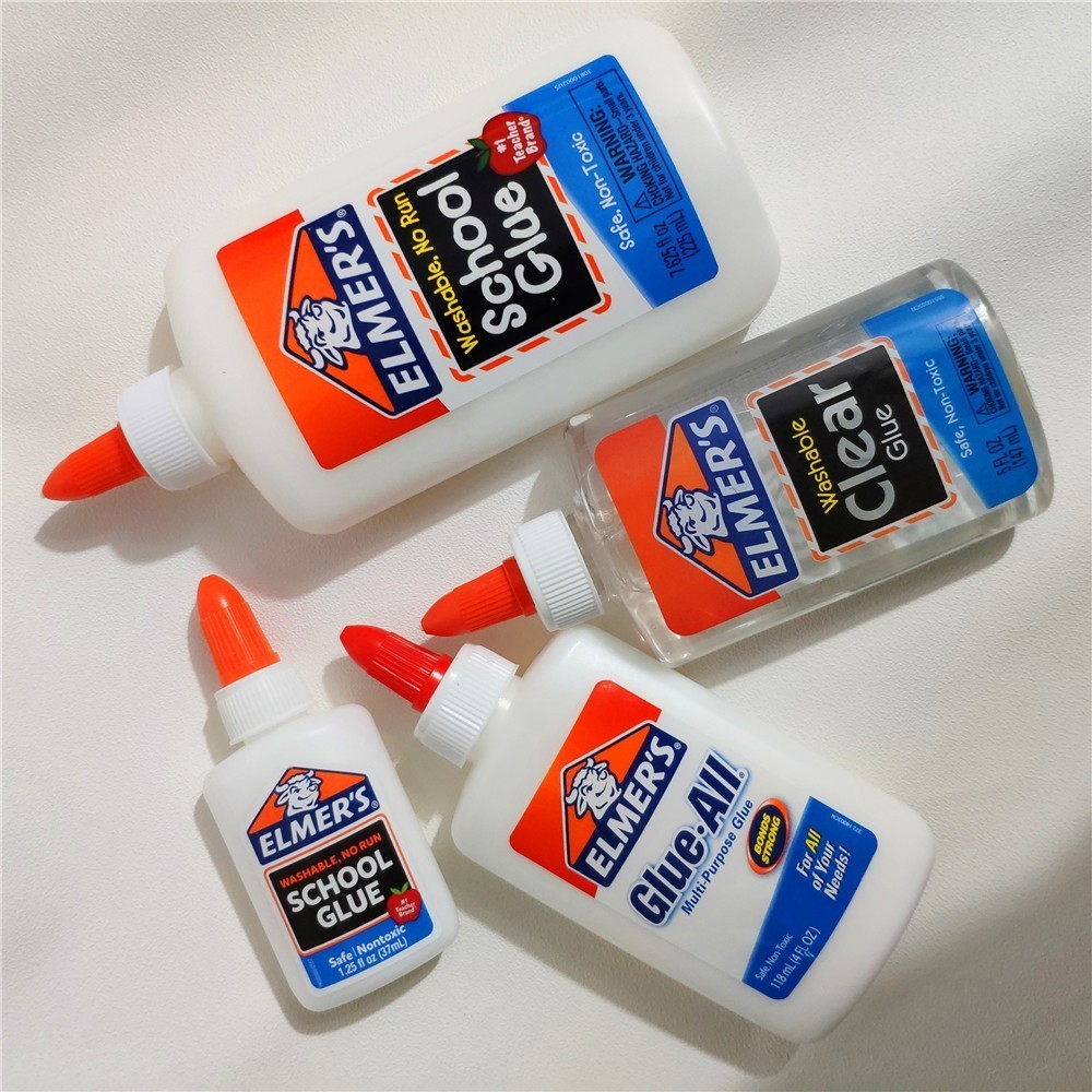 Elmer's Liquid School Glue, Clear, Washable, 9 Ounces, 1 Count Pack of 4