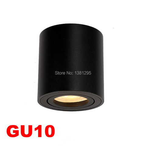Adjustable LED Round Surface Mount Trimless Downlight GU10 Fixture Cylinder Ceiling Down Spot Light Bedroom Lamp GU 10 Fitting ► Photo 1/6