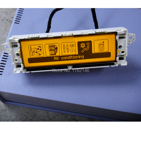 Original Car Yellowdisplay screen support USB Bluetooth 2-zone air Display monitor 12pin for Peugeot 307 407 408 citroen C4 ► Photo 1/4