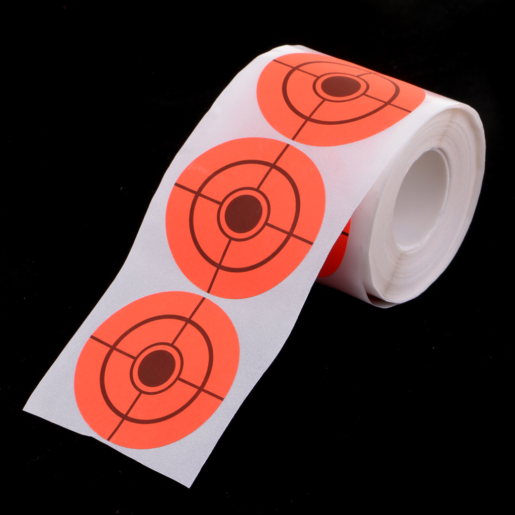 250pcs Florescent Orange Paper Target Stickers for Shooting Hunting Practice 