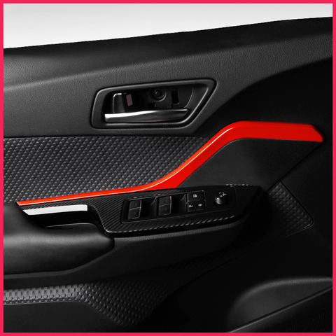 Car Styling 2PCS ABS Plastic Interior Front Door Panel Decoration Strips Cover Trim For Toyota C-HR CHR 2016 2017 2022 ► Photo 1/6