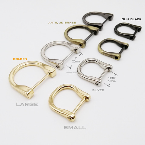 2Pcs D Ring Buckle Metal Detachable Handbag Leather Bag Purse Strap Belt Web
