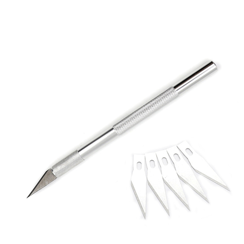 1 Set/ Metal Handle Scalpel, Blade Knife Wood Paper Cutter Craft Pen Knives,Engraving DIY Hand Tools ► Photo 1/6