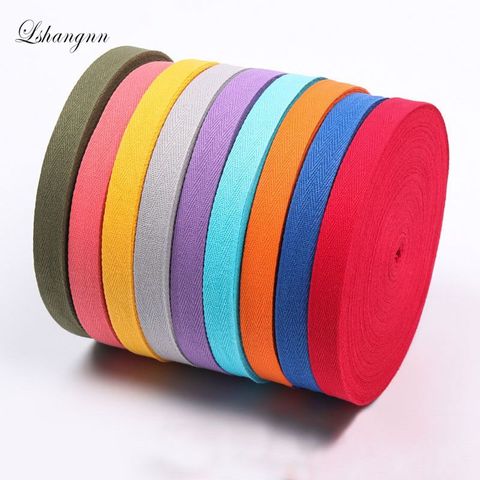 Lshangnn 2cm 45yards 100% Cotton Belt Herringbone Tape Package Cotton Ribbon 26 Colours For Handmade Diy Cloth Accessories ► Photo 1/1
