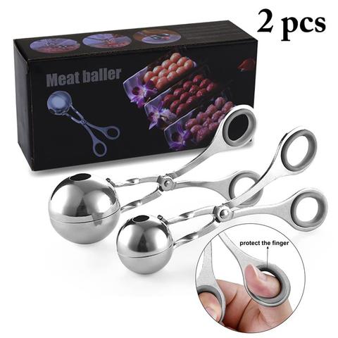 S L Sizes Home Stainless Steel Tongs Meat Baller Meat Balls Maker Cookie Dough Meatball Scoop kitchen Accessories ► Photo 1/6