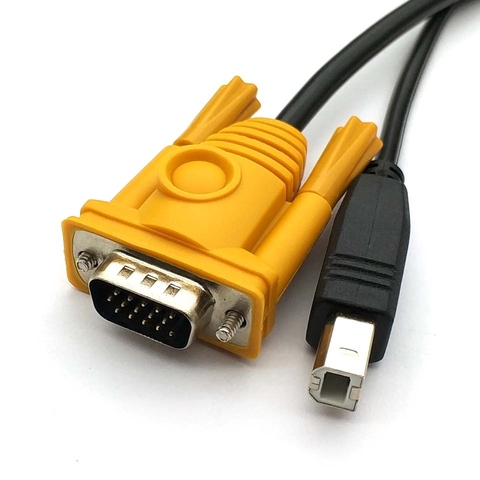 KVM Double Line USB Printing Cable +VGA Cable KVM Switch Dedicated Cable ► Photo 1/1